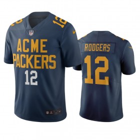 Maillot Green Bay Packers Aaron Rodgers 12 Navy City Edition Vapor Limited - Homme
